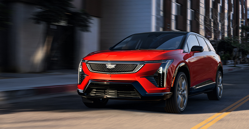 a red 2025 Cadillac OPTIQ
