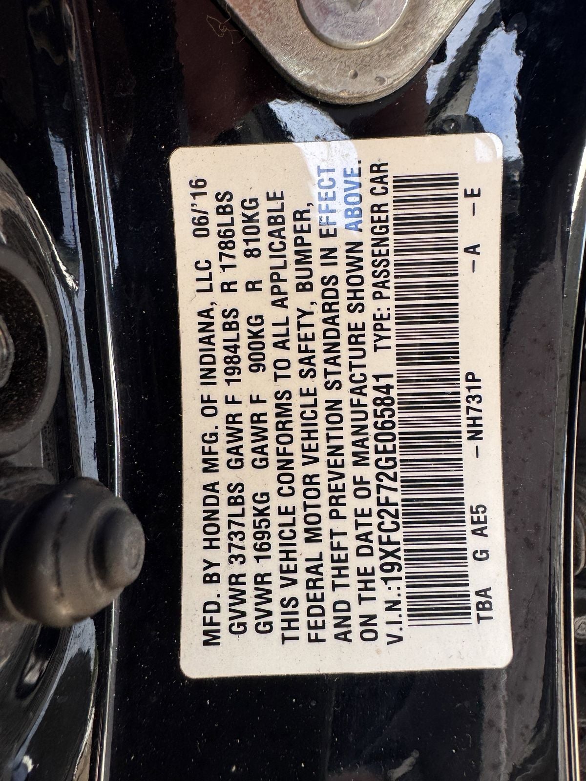2016 Honda Civic EX