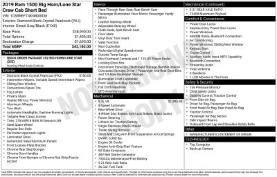 2019 RAM 1500 Big Horn/Lone Star