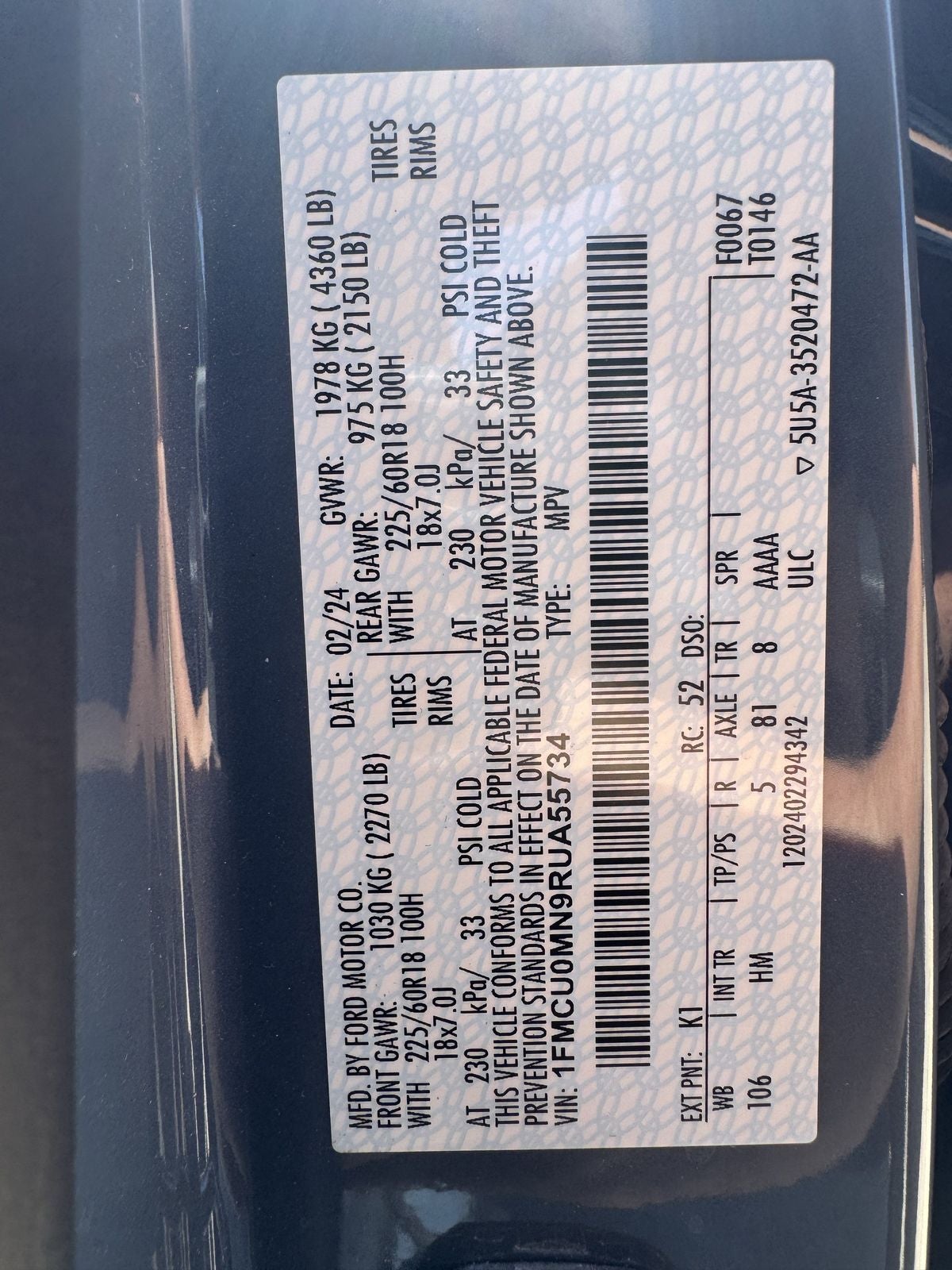 2024 Ford Escape ST-Line