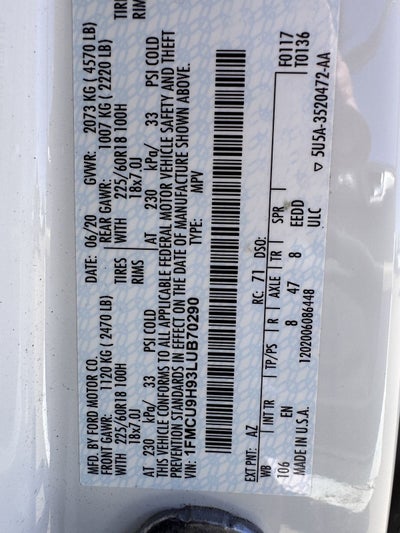 2020 Ford Escape SEL