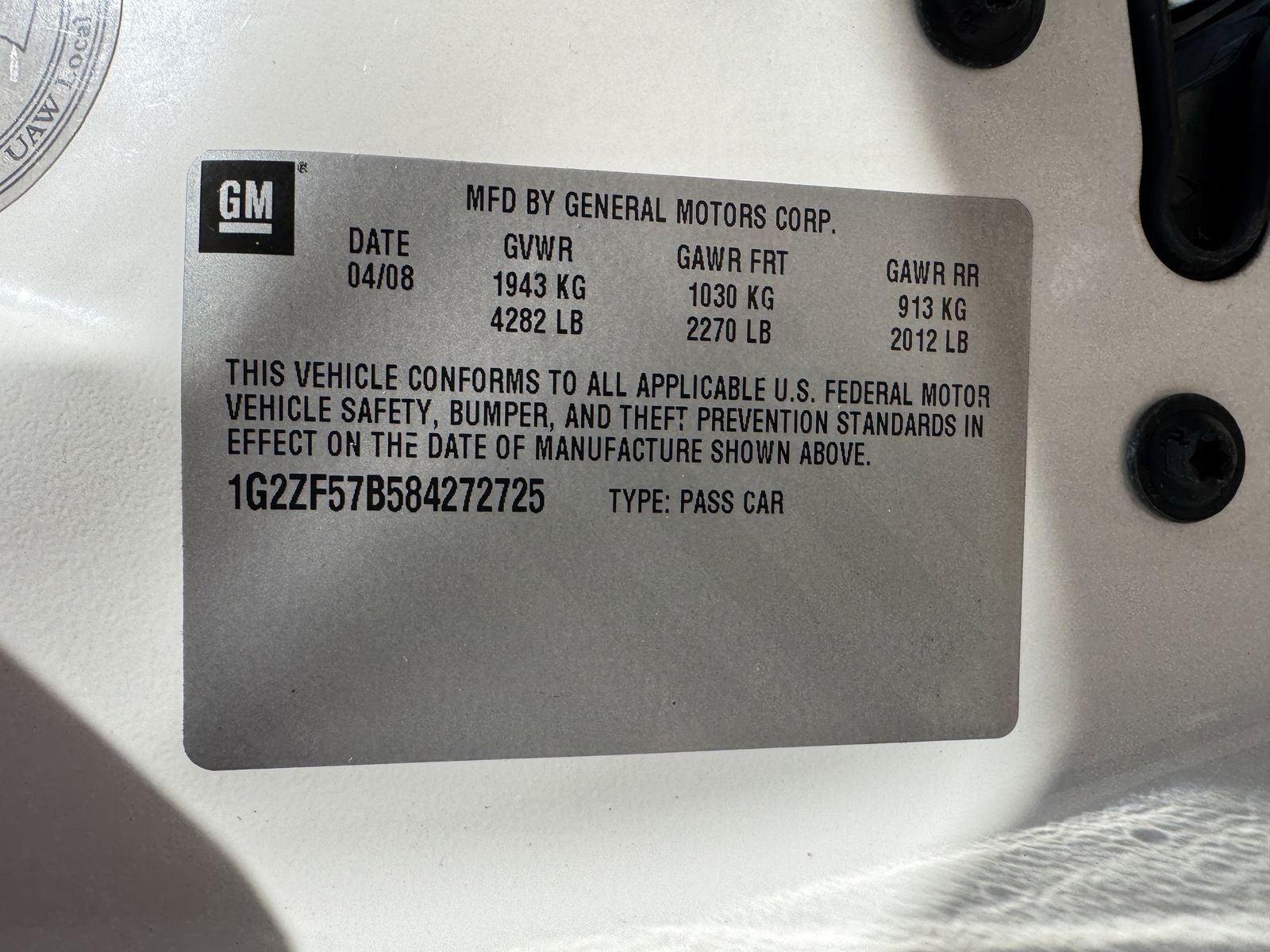 2008 Pontiac G6 Value Leader