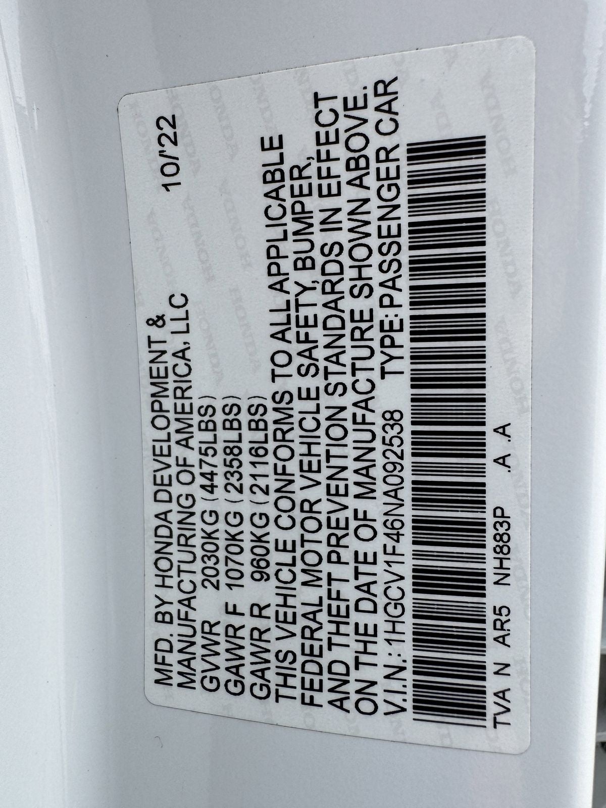 2022 Honda Accord Sport Special Edition