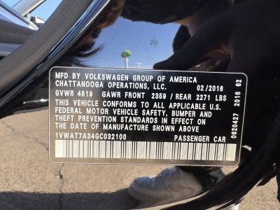 2016 Volkswagen Passat 1.8T S