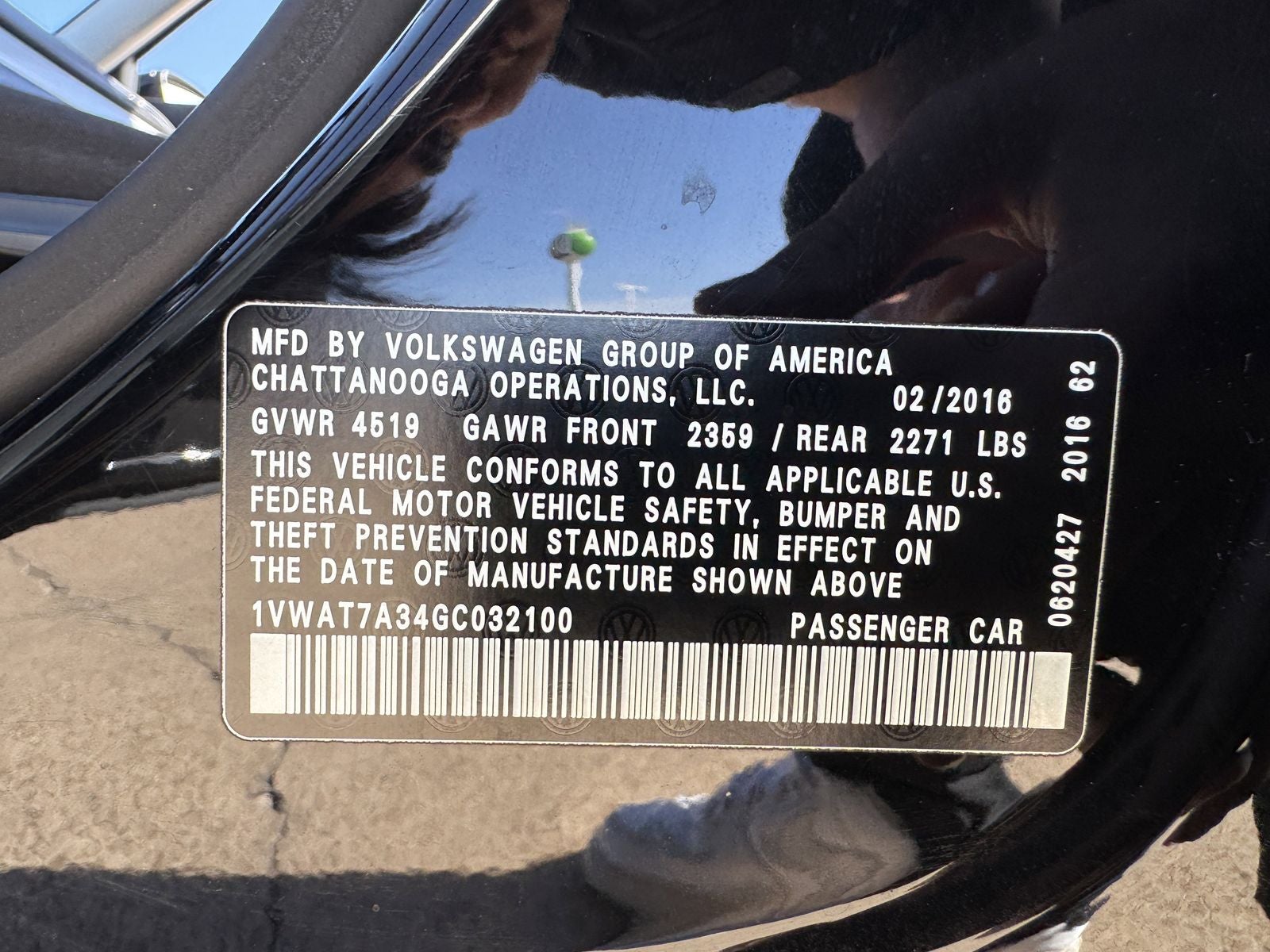 2016 Volkswagen Passat 1.8T S