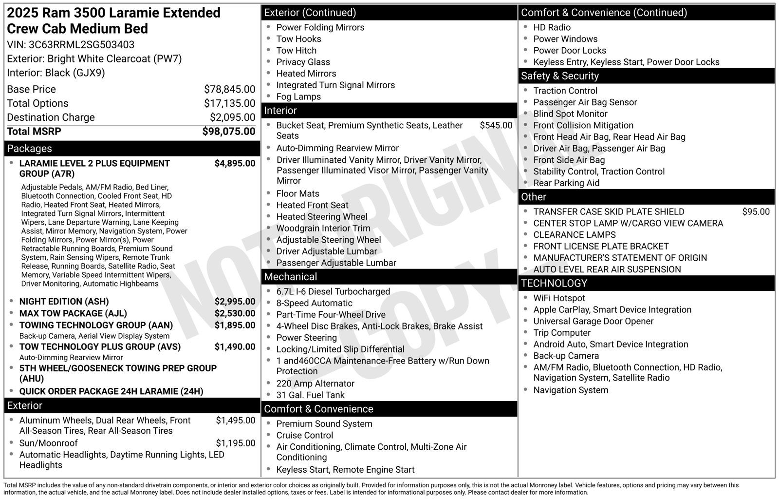 2025 RAM 3500 Laramie