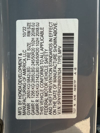 2022 Honda Pilot Special Edition