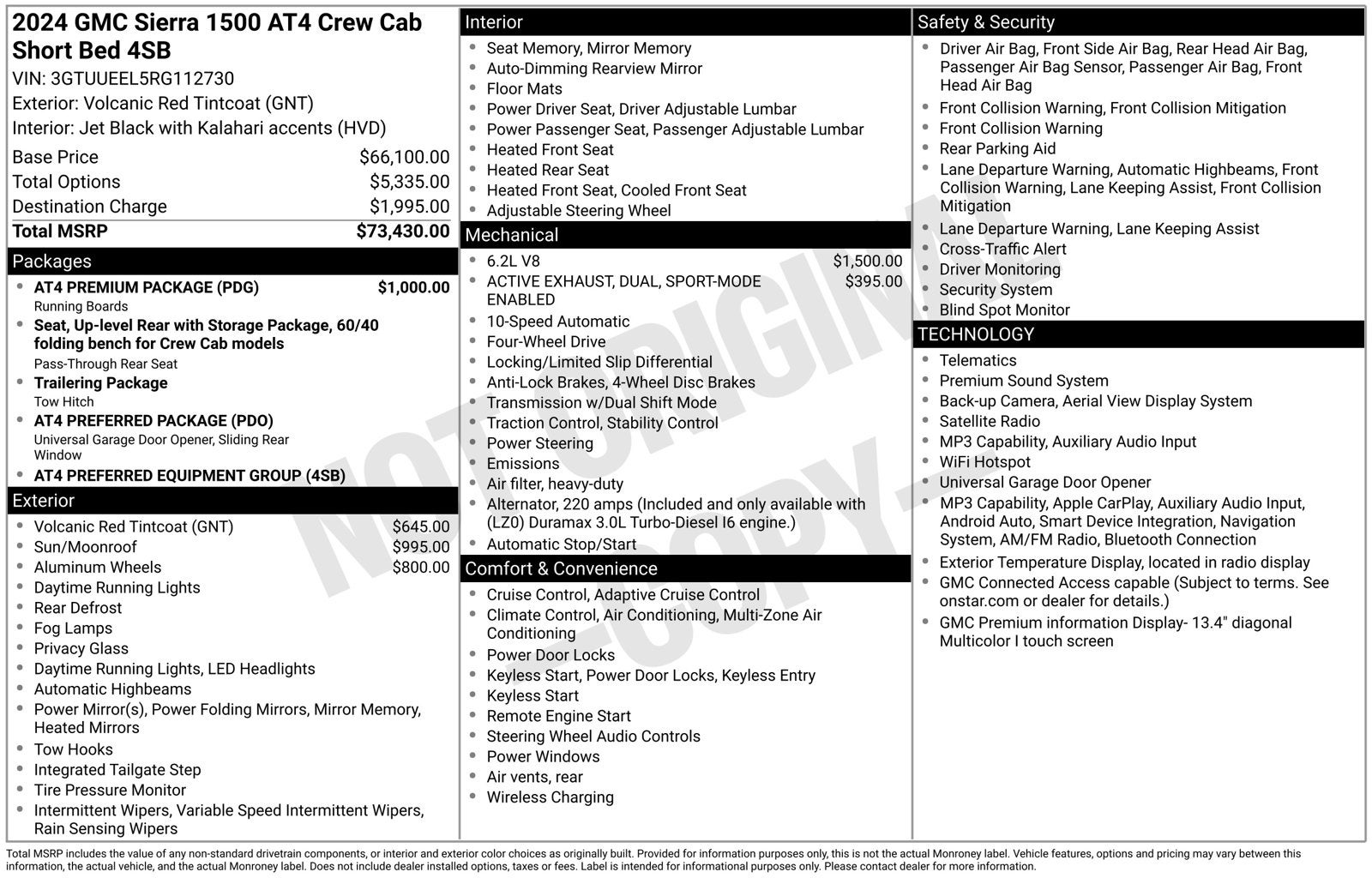 2024 GMC Sierra 1500 AT4