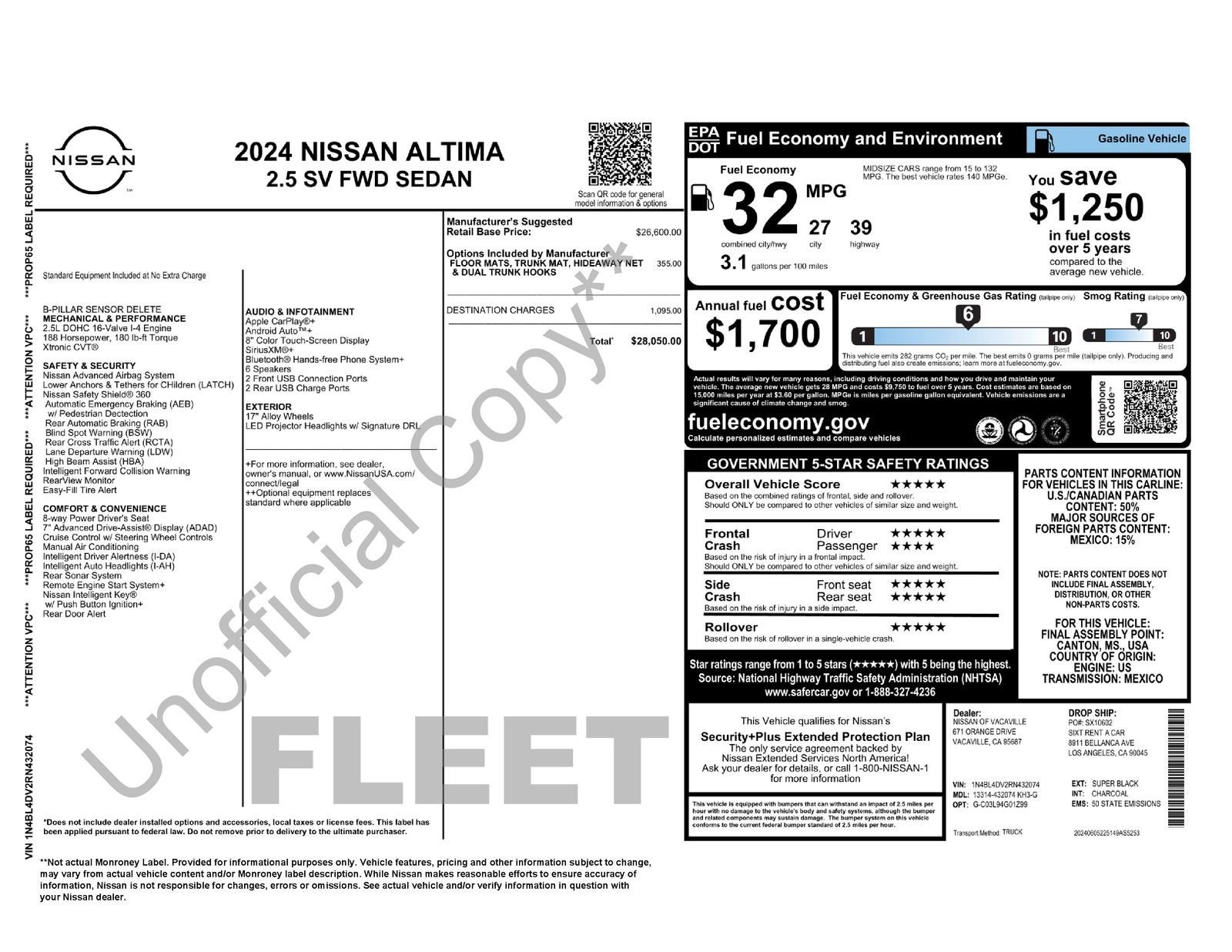 2024 Nissan Altima 2.5 SV