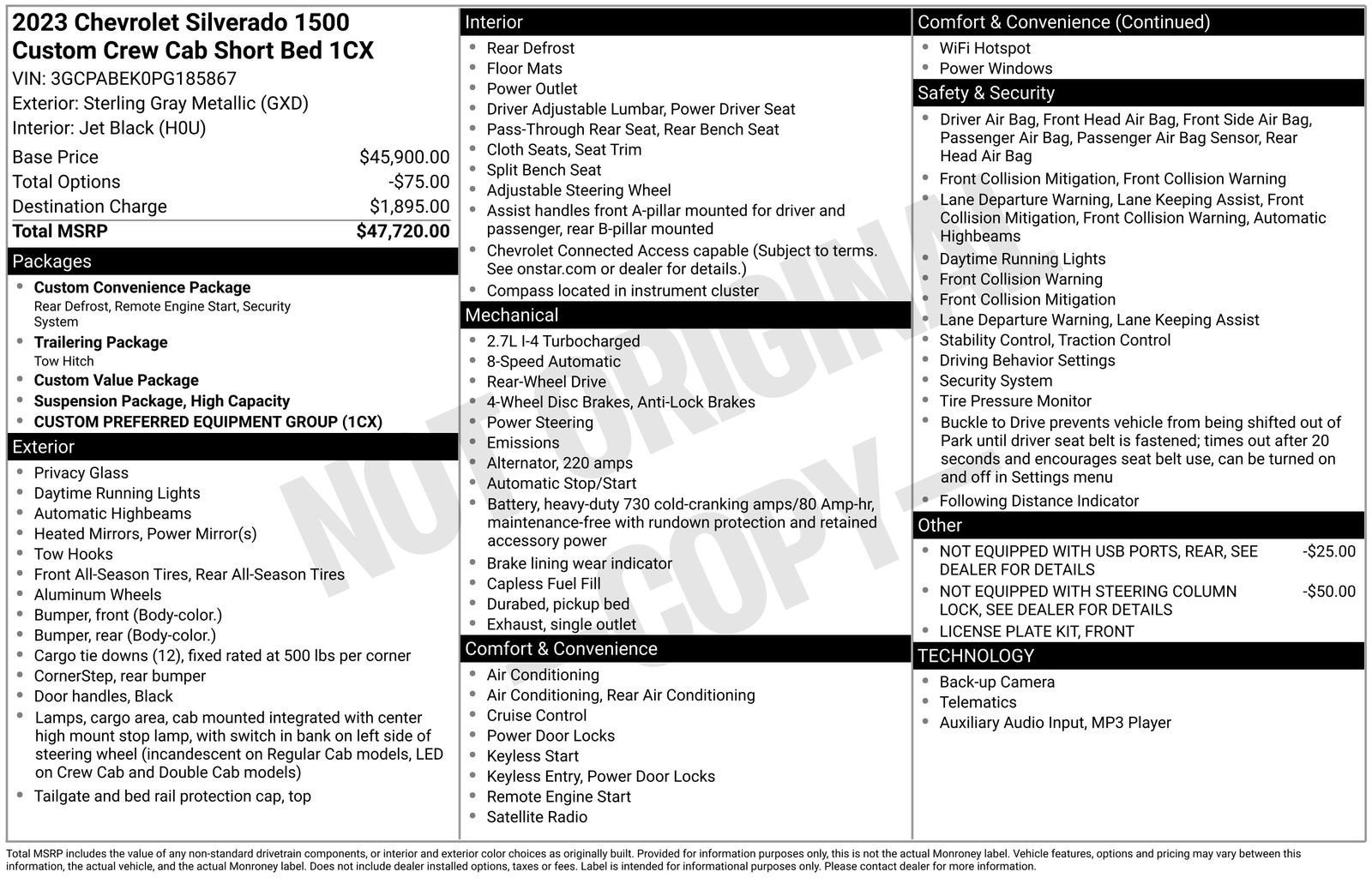 2023 Chevrolet Silverado 1500 Custom