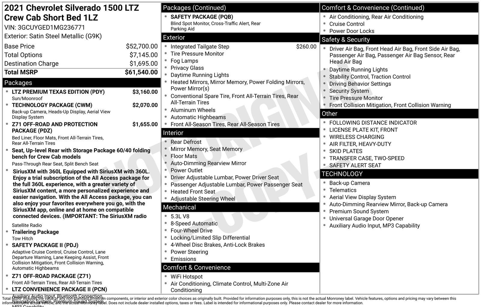 2021 Chevrolet Silverado 1500 LTZ