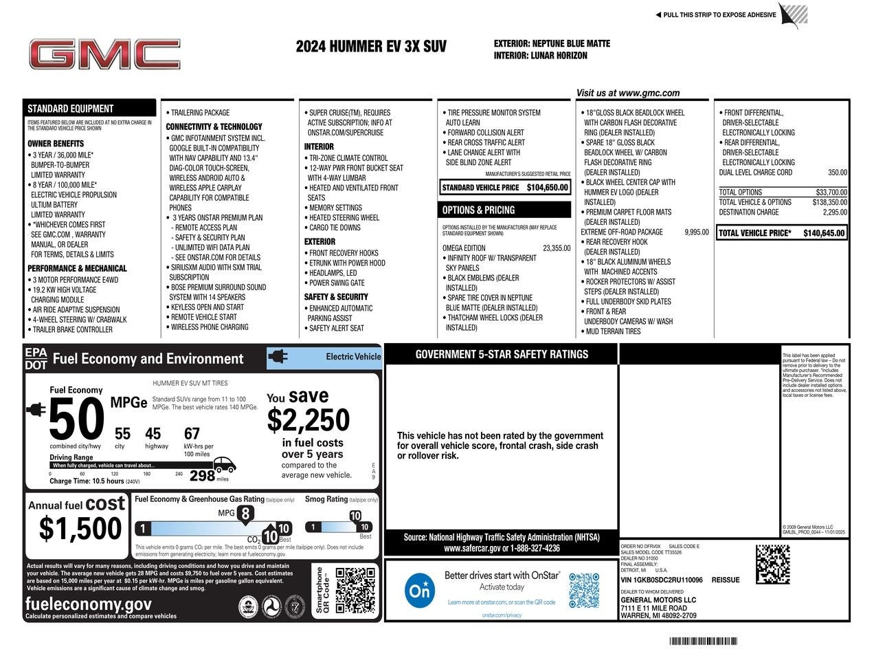 2024 GMC Hummer EV SUV 3X