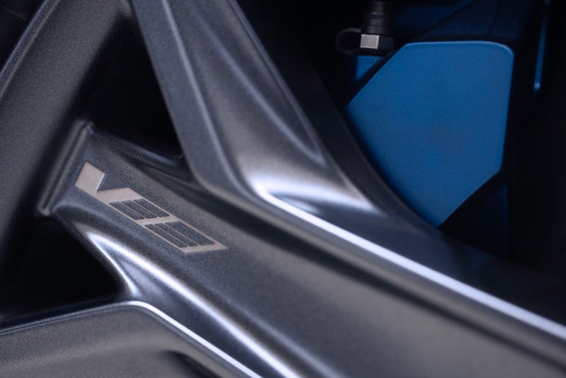 Close-up of the 2026 OPTIQ-V Brembo Performance Front Brakes | Platinum Cadillac in Terrell TX