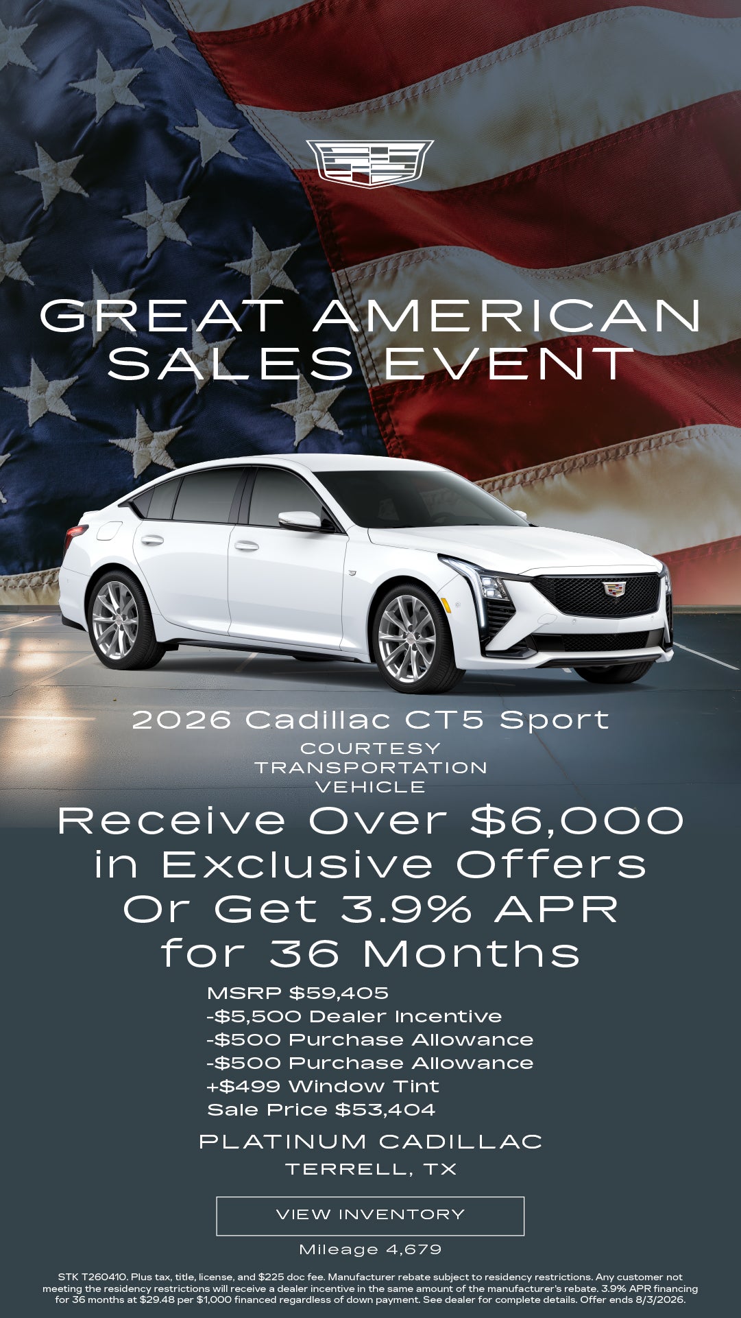 2026 Cadillac CT5 Sport