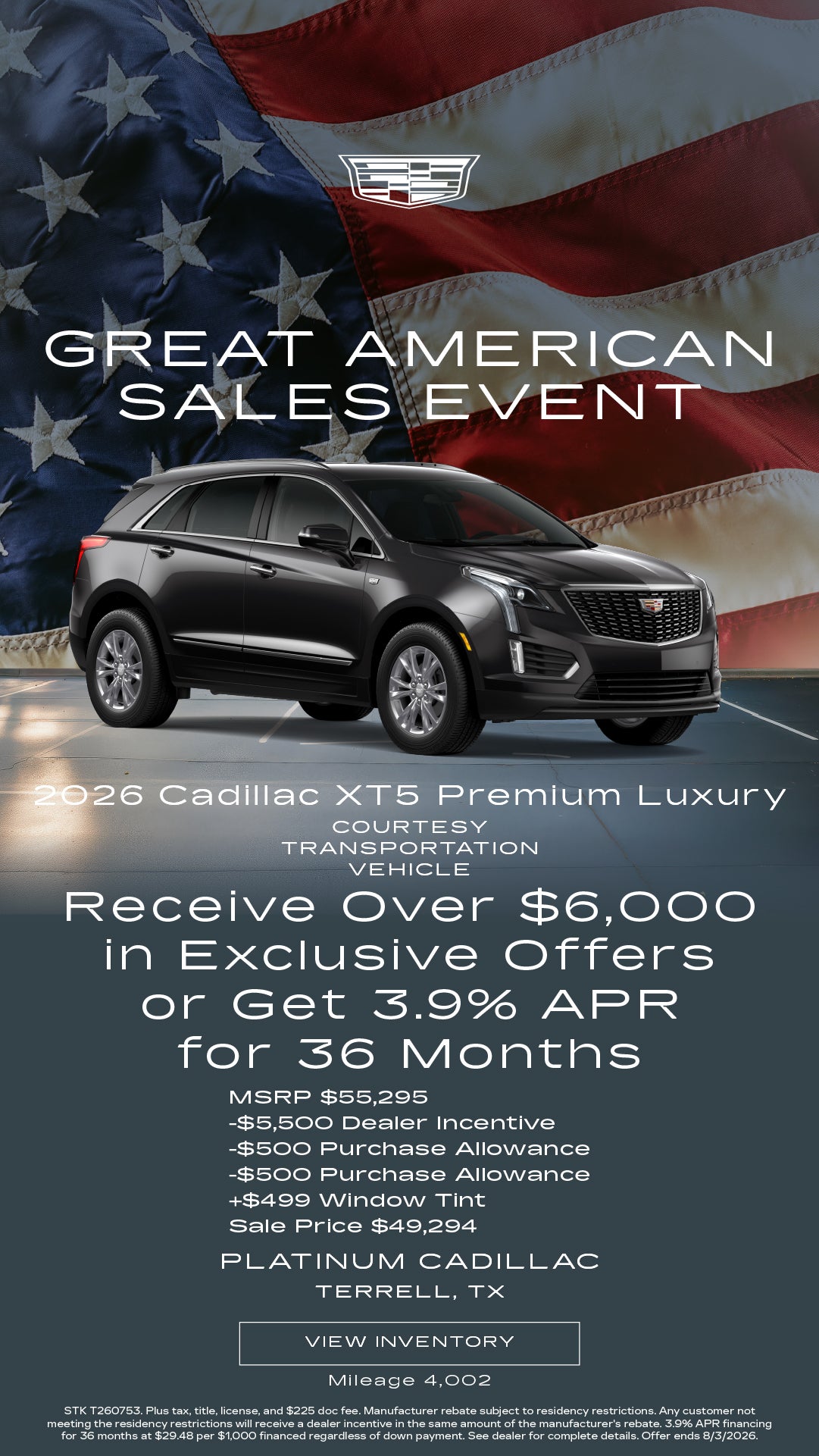 2026 Cadillac XT5 Premium Luxury