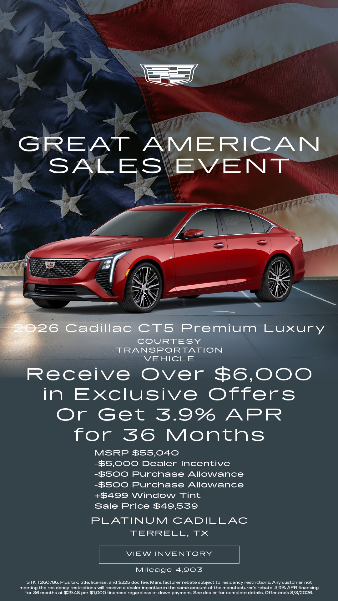 2026 Cadillac CT5 Premium Luxury