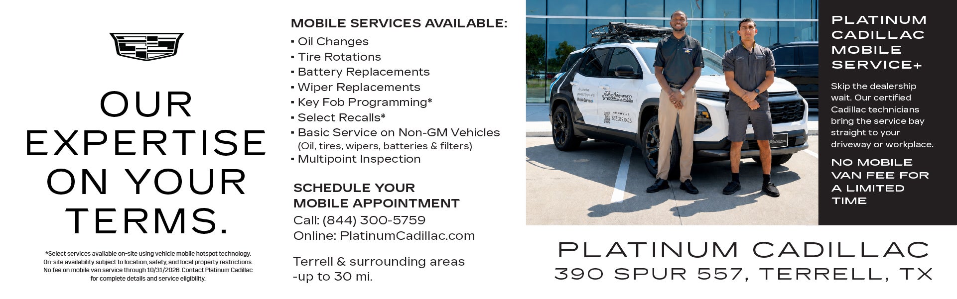 Platinum Cadillac Mobile Service Plus